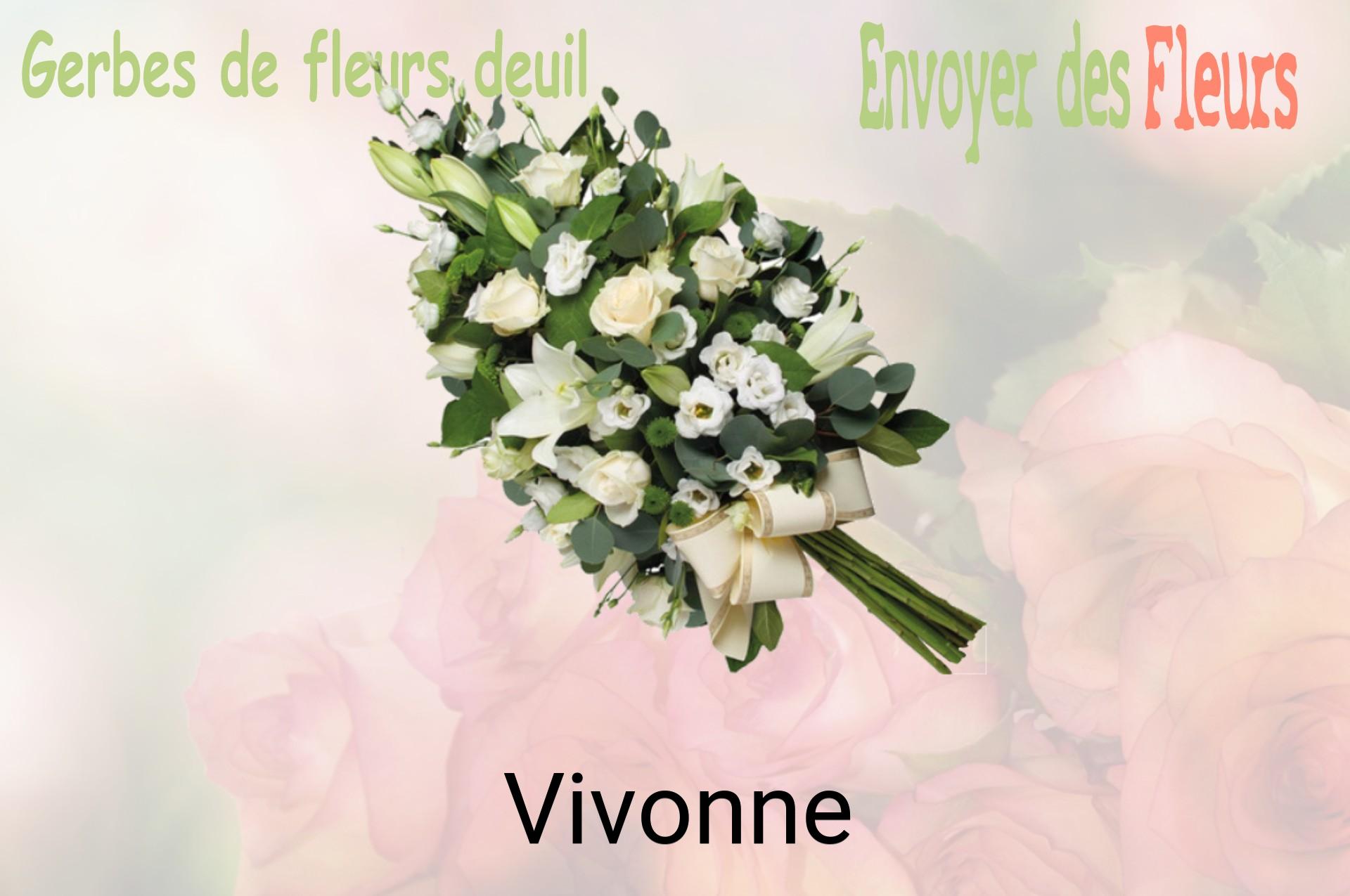 Gerbe de fleurs de deuil livrée à Vivonne